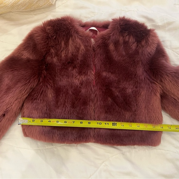 Aritzia Babaton Magenta Crop Faux Fur Jacket - Picture 10 of 15